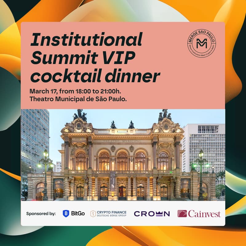 Cover Image for MERGE São Paulo VIP cocktail Dinner by BitGo, Crypto Finance, Crown & Cainvest
