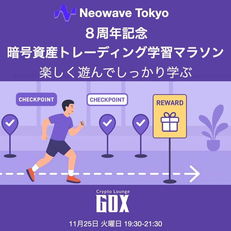 Cover Image for Neowave Tokyo: 8周年記念・暗号資産トレーディング学習マラソン