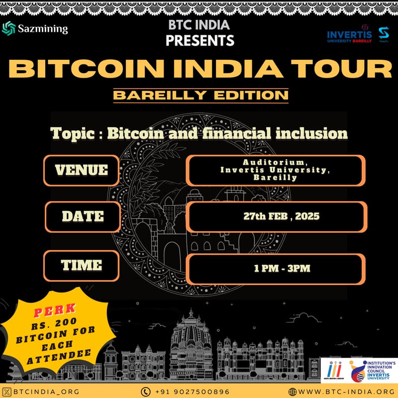 Cover Image for Bitcoin India Tour - Bareilly Edition