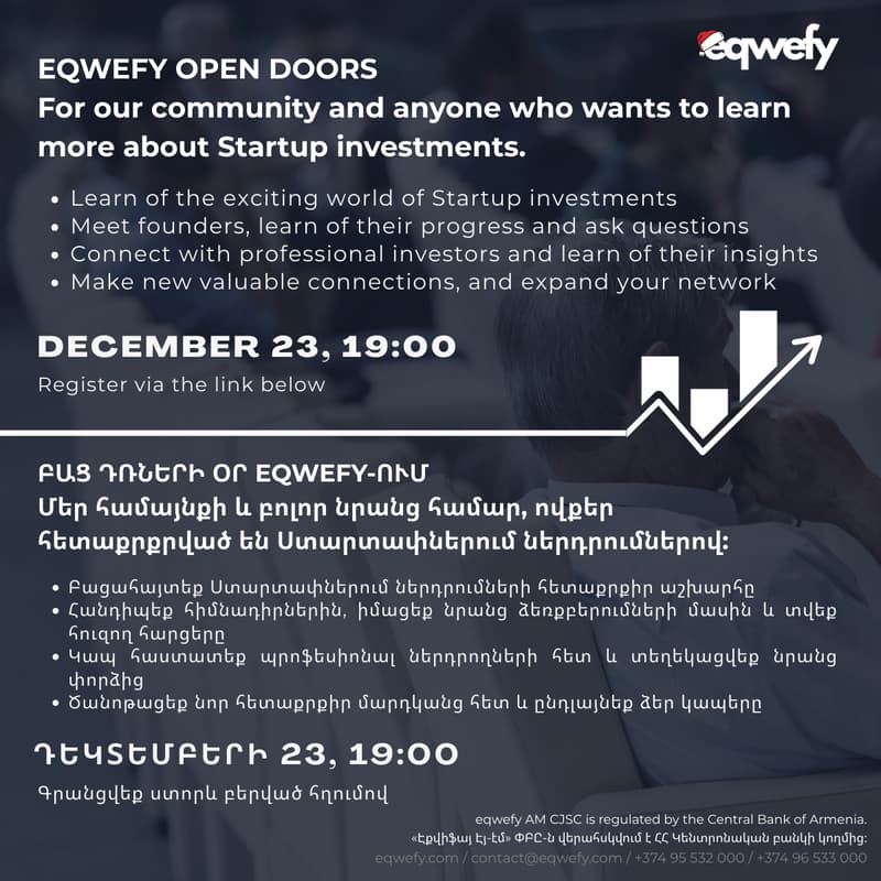 Cover Image for eqwefy Open Doors / Բաց դռների օր eqwefy-ում