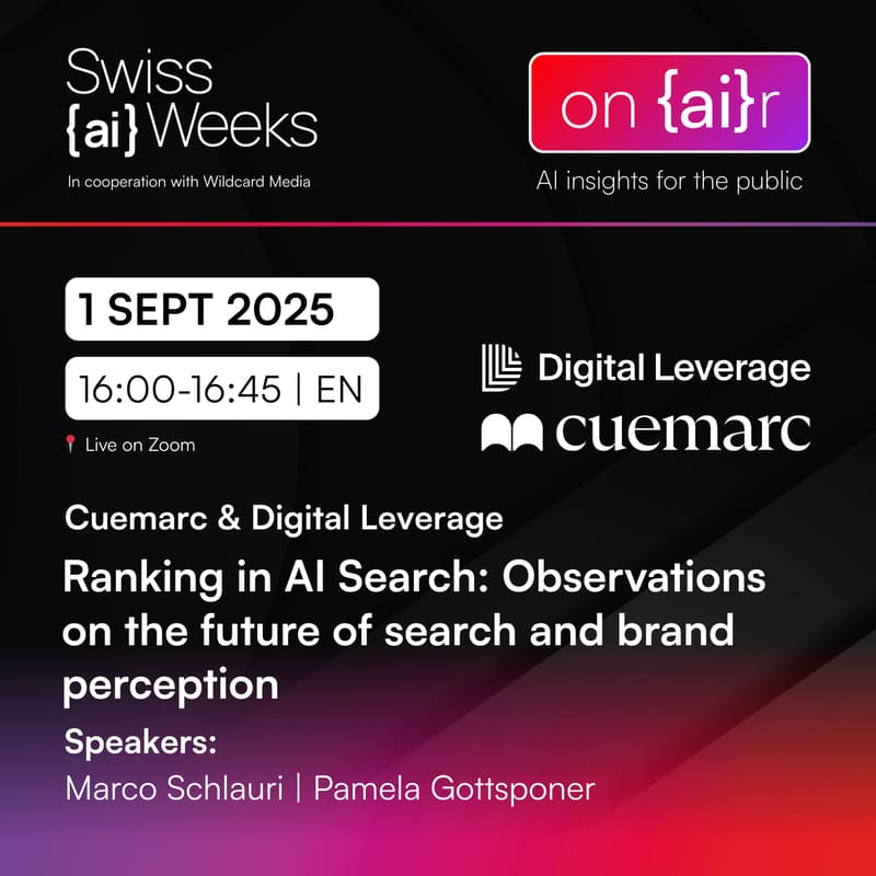 Cover Image for on {ai}r | Ranking in AI Search: Observations on the future of search and brand perception | Cuemarc / Digital Leverage