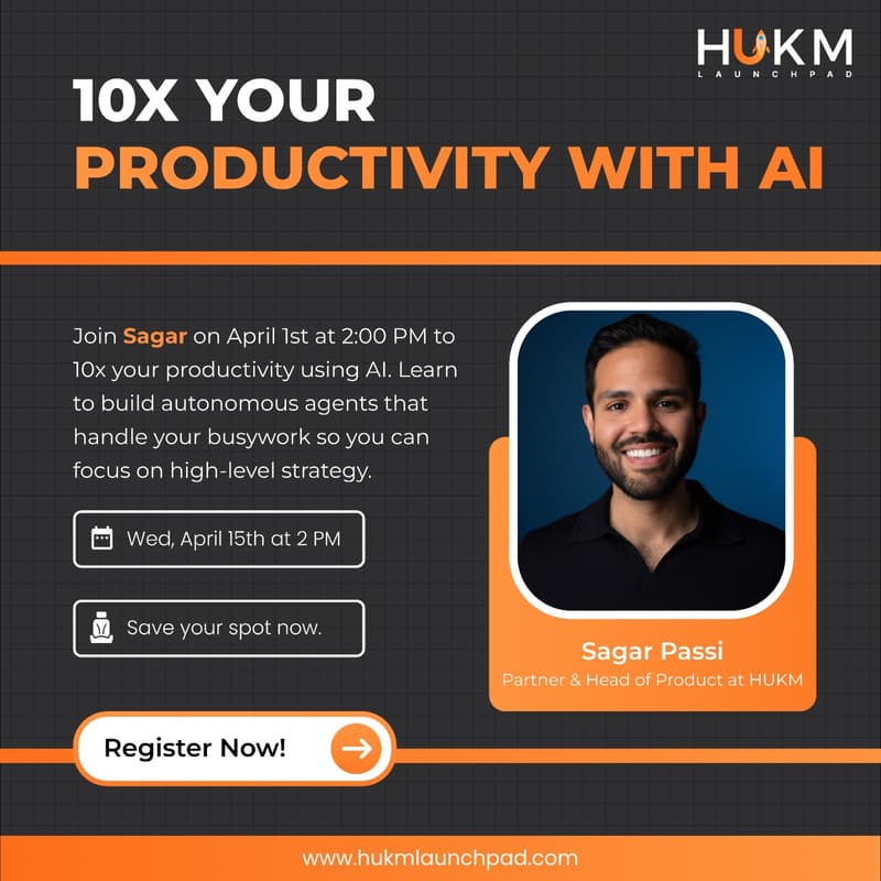Cover Image for 10x Your Productivity with Ai - Sagar Passi