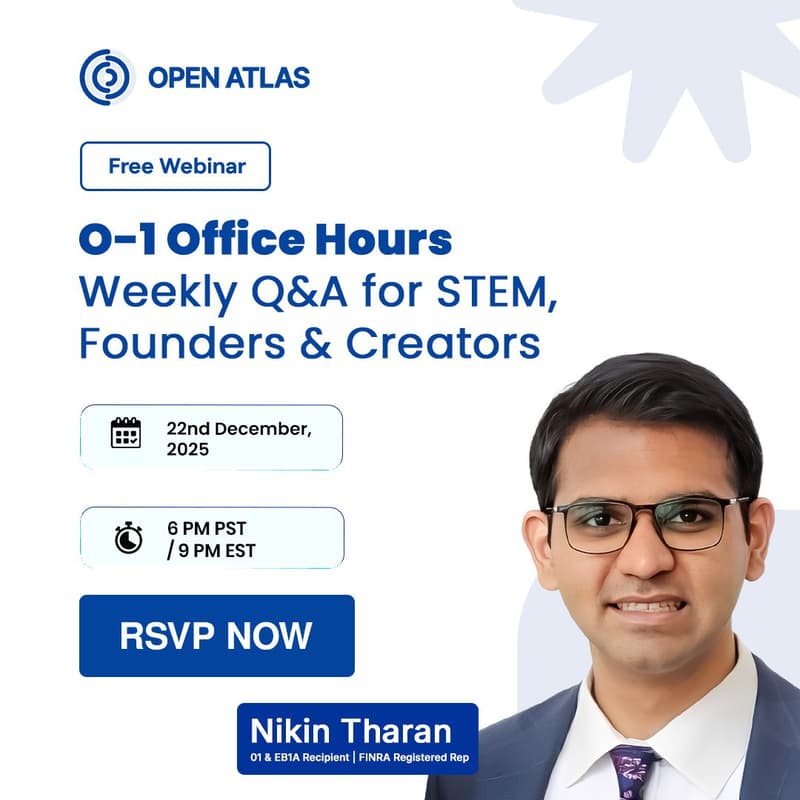 Cover Image for O-1 Office Hours: Weekly Workshop Series for STEM Professionals & Founders