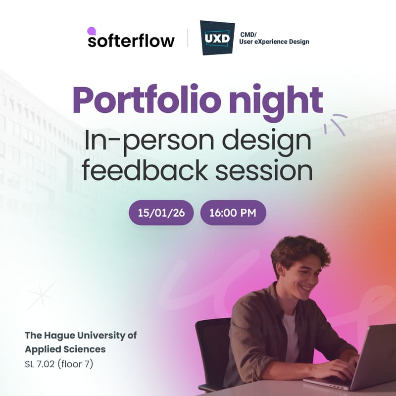 Cover Image for Portfolio night by Softerflow X THUAS CMD/UXD