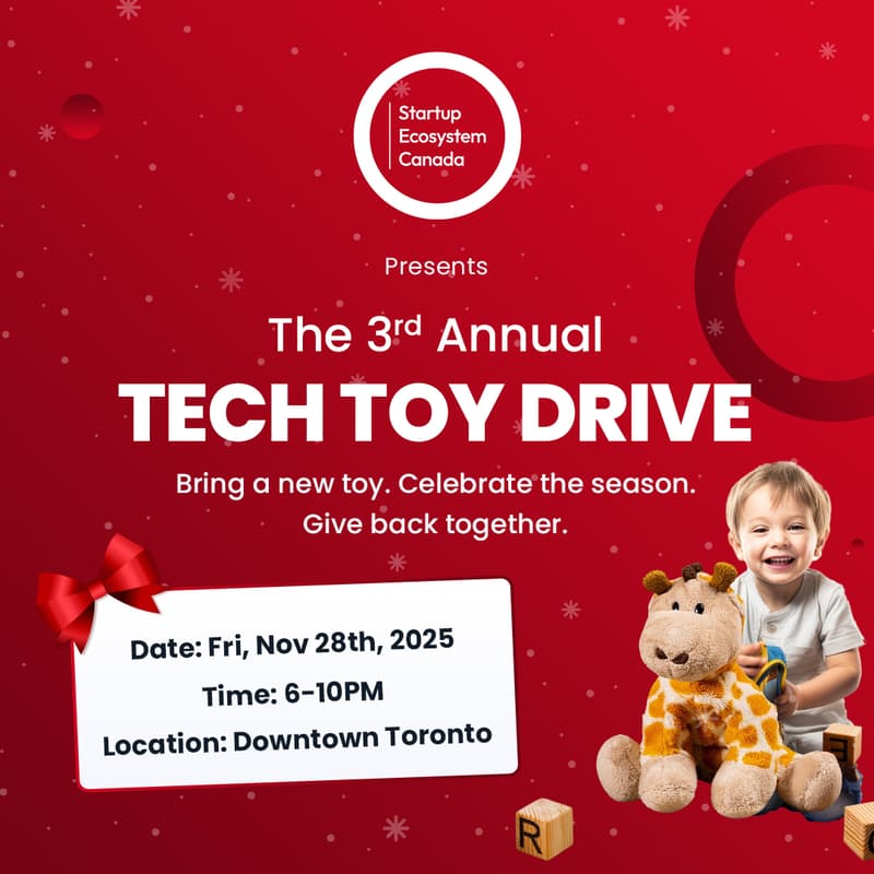 Cover Image for 3rd Annual Startup Ecosystem Canada Tech Toy Drive Holiday Party