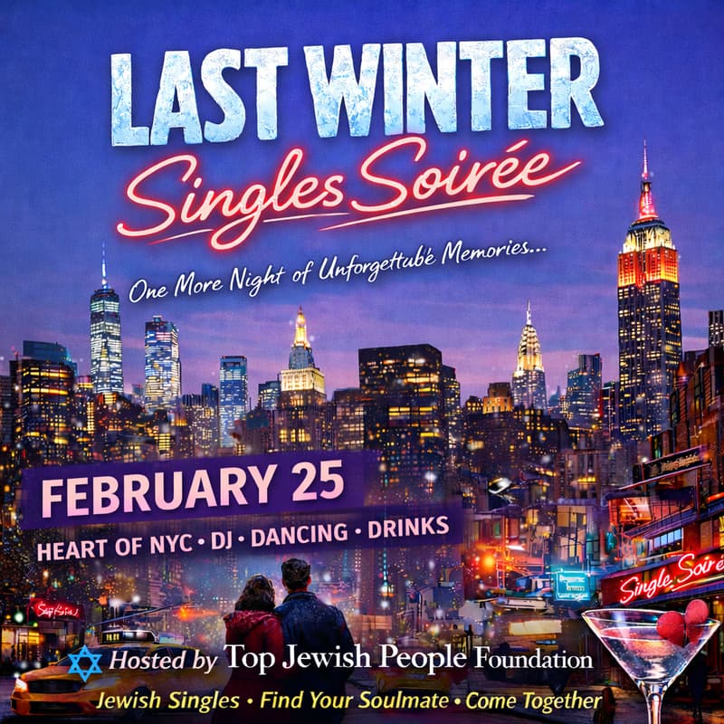 Cover Image for Last Winter Singles Soirée- Heart of NYC Supporting 1,000 Disadvantaged Youth in NY & Israel