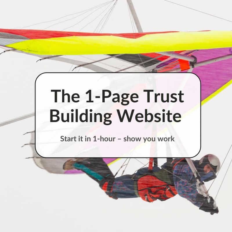 Cover Image for Build a One Page Trust Building Website in 1-Hour