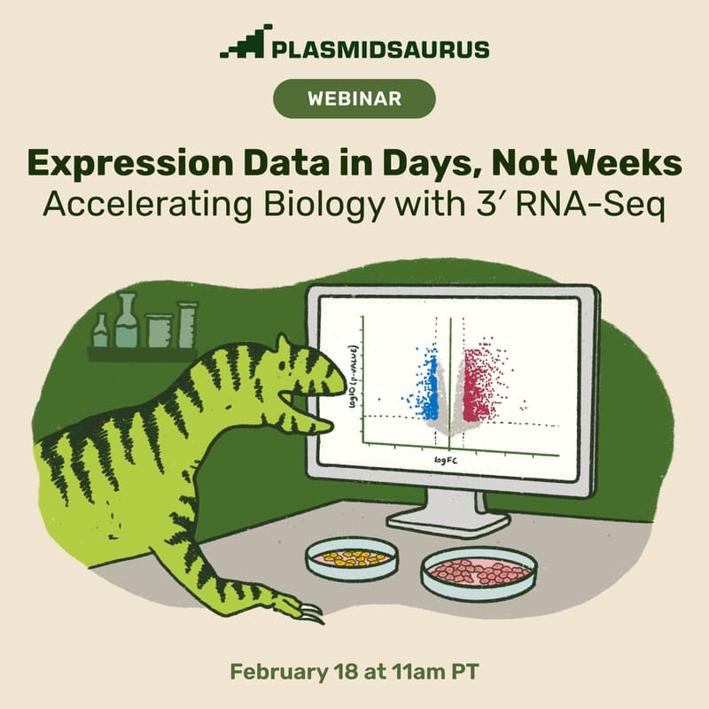 Cover Image for Expression Data in Days, Not Weeks: Accelerating Biology with Plasmidsaurus 3′ RNA-Seq