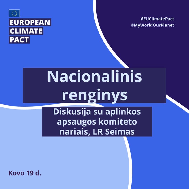 Cover Image for Nacionalinis Europos klimato pakto renginys Lietuvos bendruomenei