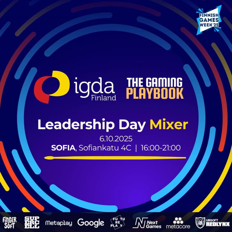 Cover Image for Leadership Day 2025 Mixer by IGDA Finland and The Gaming Playbook