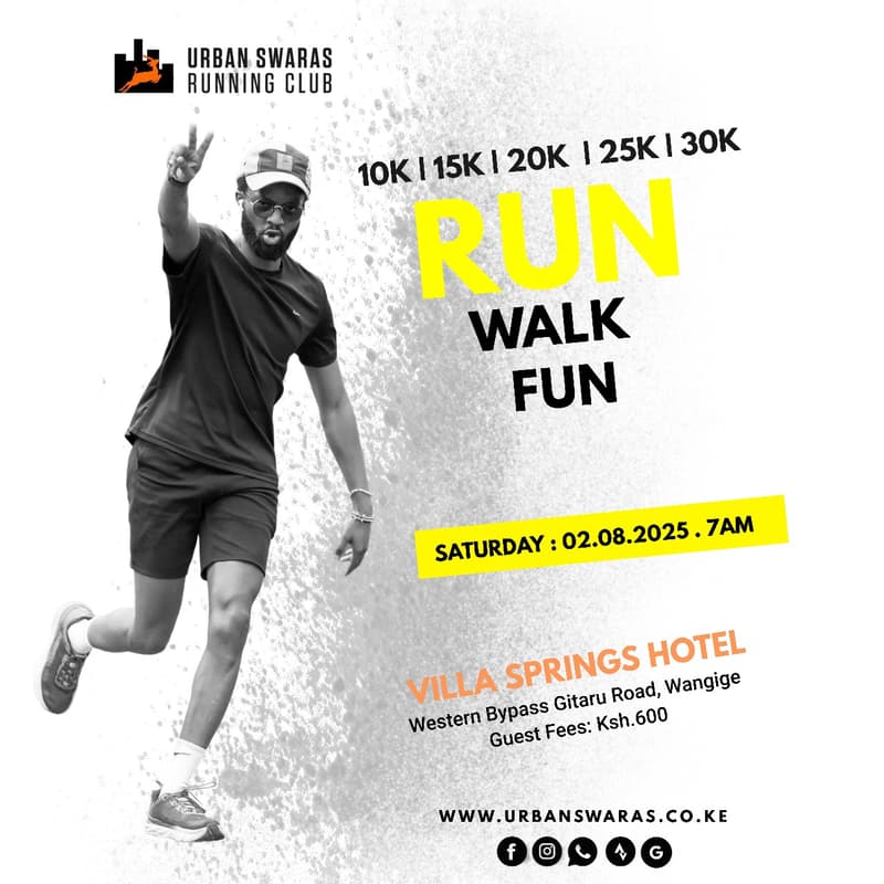 Cover Image for USRC 02/08/2025 Run 812 – Villa Park Hotel @ Wangige, Gitaru Rd, Kiambu (KSH600 guest fee)