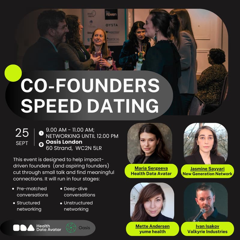 Cover Image for Co-founders Speed Dating: health tech and impact