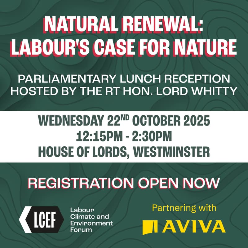 Cover Image for New Date Confirmed: Natural Renewal - Labour's Case for Nature