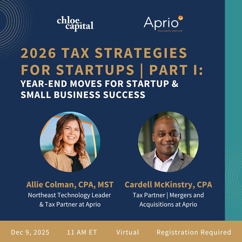 Cover Image for 2026 Tax Strategies for Startups | Part I