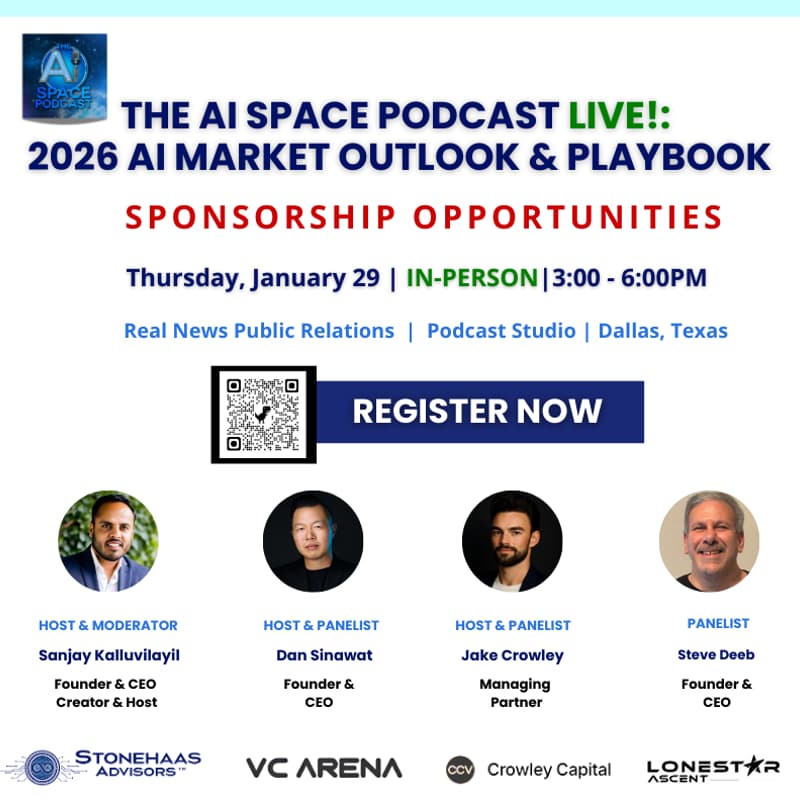 Cover Image for The AI Space Podcast-Live! | 2026 AI Market Outlook & Playbook | In-Person!