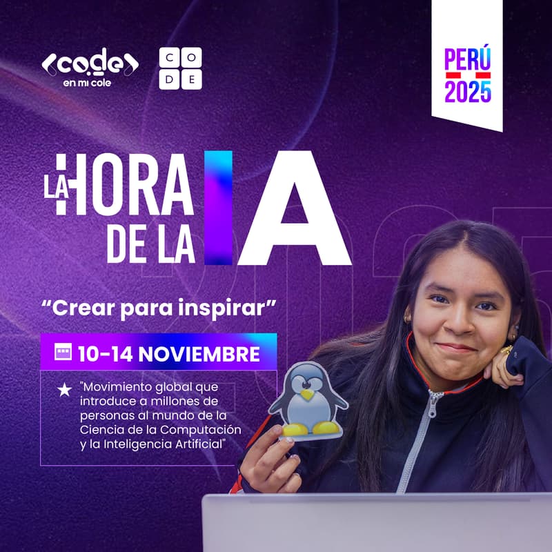 Cover Image for HORA DE LA IA 2025: Capacitación para organizadores👩💻👨💻 (Colegios/organizaciones/empresas)