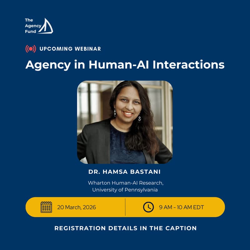 Cover Image for Webinar: Agency in Human-AI Interactions