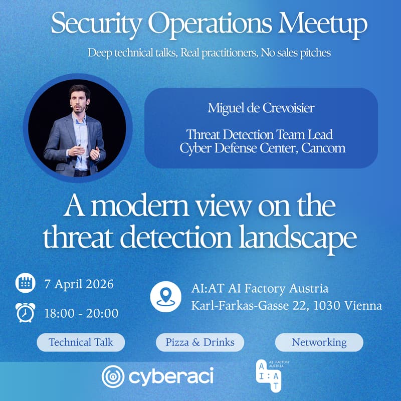 Cover Image for Security Operations Meetup: A modern view on the threat detection landscape