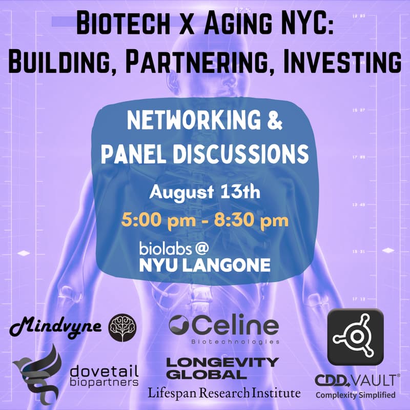 Cover Image for Biotech x Aging NYC: Building, Partnering, Investing