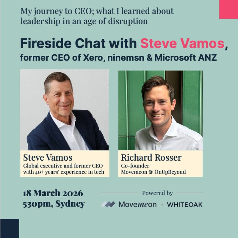 Cover Image for Fireside Chat with Steve Vamos, former CEO of Xero and experienced tech executive and NED