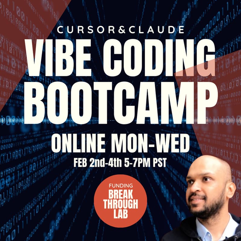 Cover Image for Vibe Coding for Non-Coders Bootcamp: Ship 3 Apps over 3 days