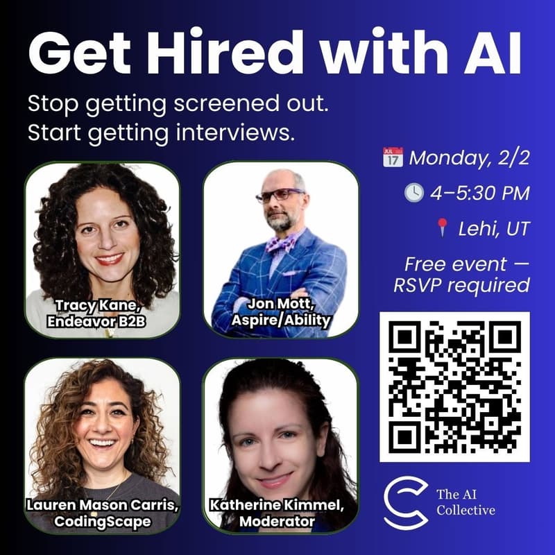 Cover Image for 🧠The AI Collective Salt Lake City | Get Hired with AI: Pro Tips for Job Seekers