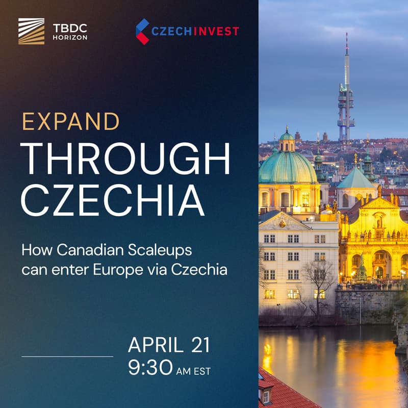 Cover Image for How Canadian Scaleups Can Enter Europe Through Czechia - with TBDC & Czech Invest