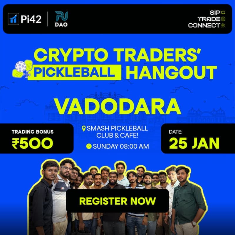 Cover Image for Pi42 Crypto Traders’ PickleBall Hangout - Vadodara