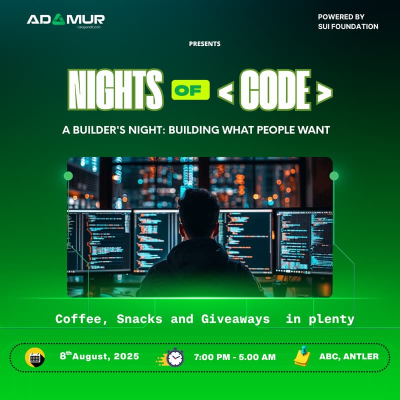 Cover Image for ADAMUR X SUI               Nights of Code 2.0