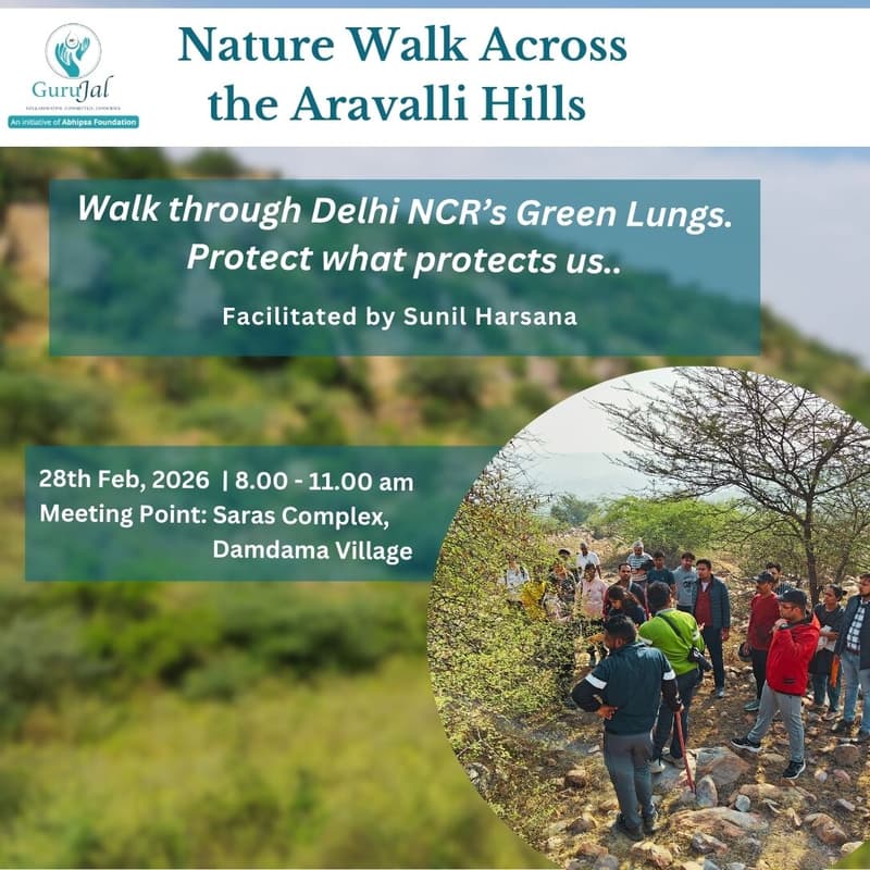 Cover Image for Nature Walk Across the Aravalli Hills with GuruJal