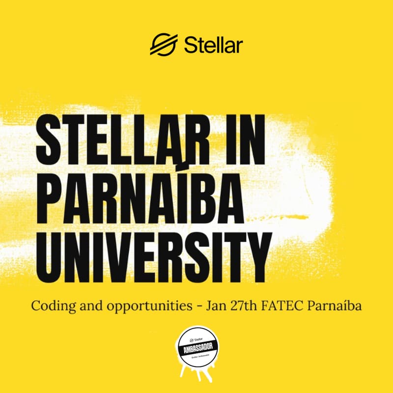 Cover Image for Workshop Stellar Blockchain para Desenvolvedores - FATEC University Parnaíba