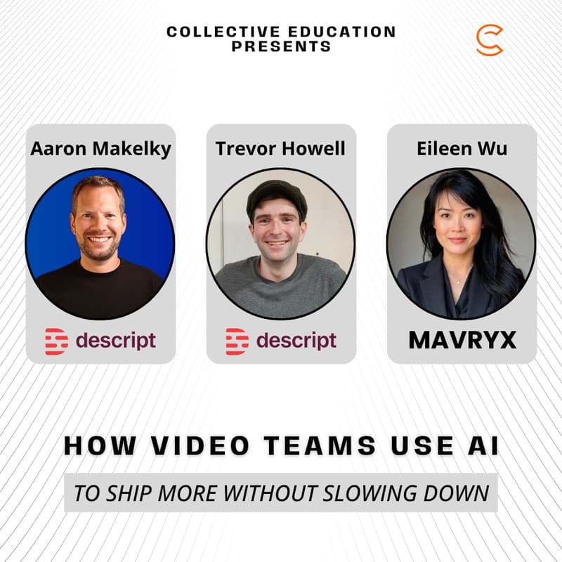 Cover Image for AI Education | How video teams use AI to ship more without slowing down [Workshop w/Descript]
