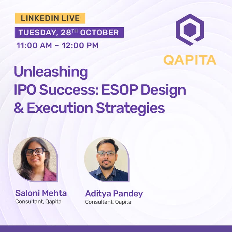 Cover Image for Webinar on "Unleashing IPO Success: ESOP Design & Executive Strategies"