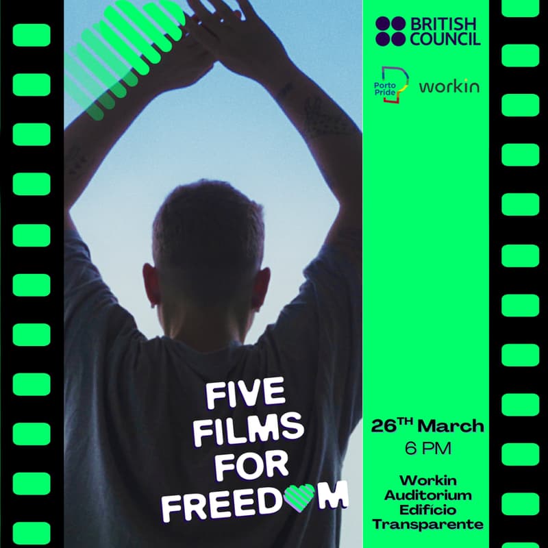 Cover Image for 🏳️‍🌈"Five Films for Freedom" Screening at Workin Porto🎬