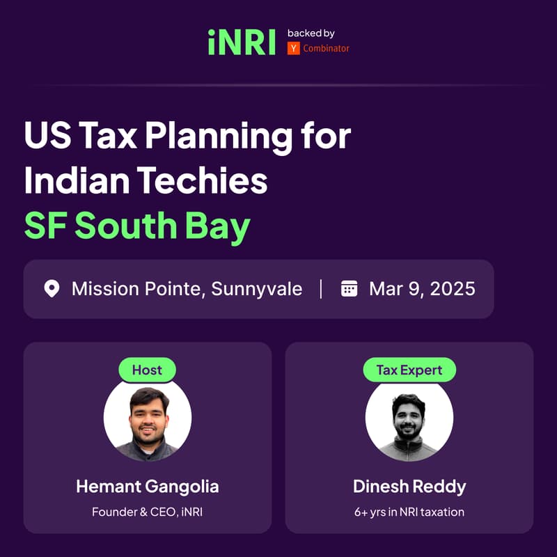 Cover Image for US Tax Planning for Indian Techies - SF South Bay
