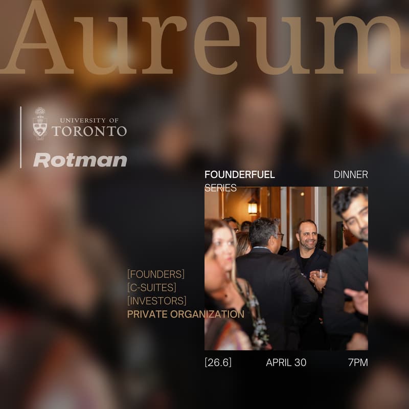 Cover Image for [26.6] FounderFuel Dinner Series — Venture Builders Breakout w/ Startup Rotman