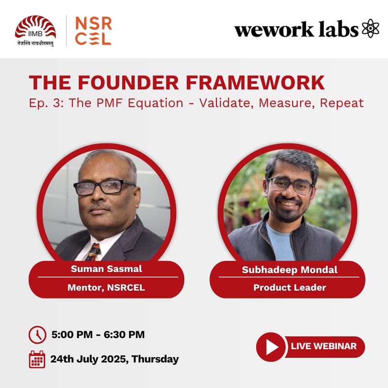 Cover Image for The Founder Framework Masterclass | Episode 3, The PMF Equation: Validate, Measure, Repeat