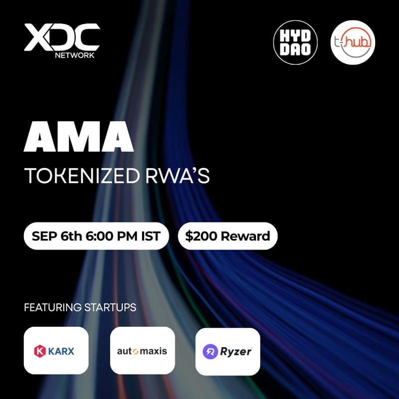 Cover Image for XDC <> T-Hub AMA Session on Tokenized RWAs