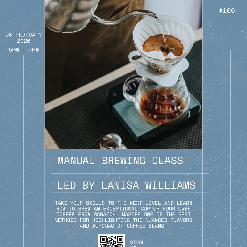 Cover Image for Manual Brewing Class W/ Lanisa Williams