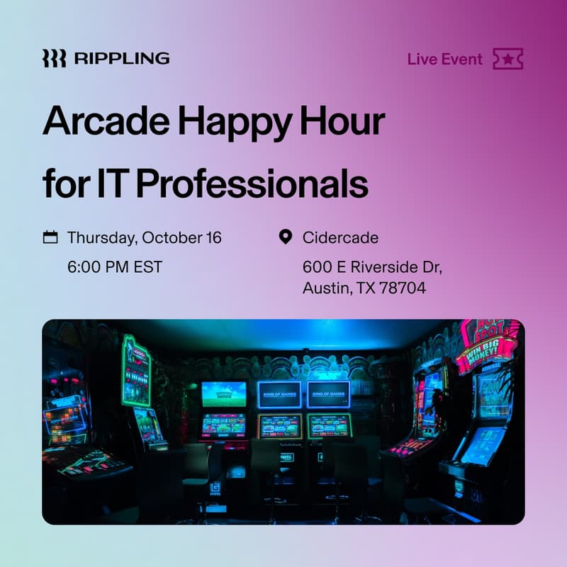 Cover Image for Arcade Happy Hour for IT Professionals