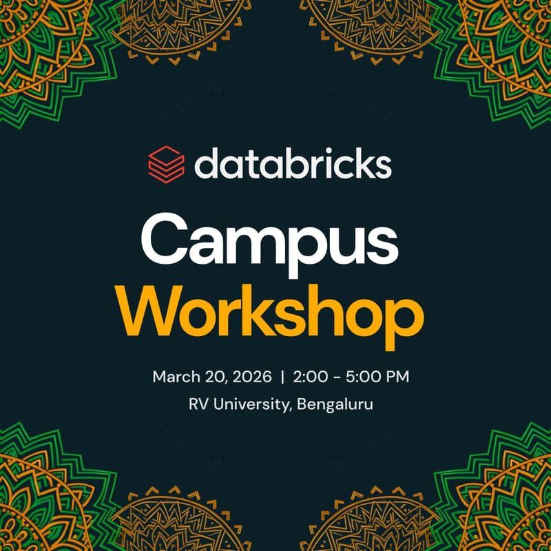 Cover Image for Databricks Campus Workshop: RV University Bengaluru