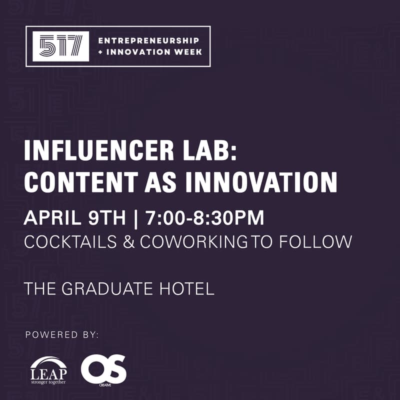 Cover Image for Influencer Lab: Content as Innovation
