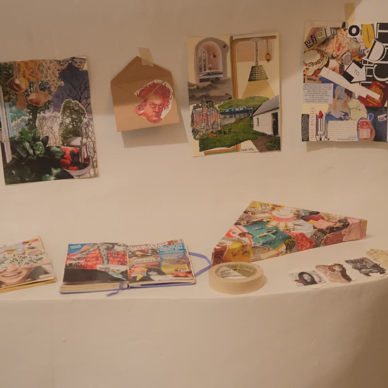 Cover Image for Collage Club: Matchbooks, Postcards, Journals, Community Event