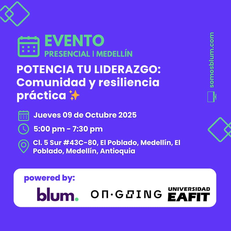 Cover Image for POTENCIA TU LIDERAZGO: Comunidad y resiliencia práctica ✨