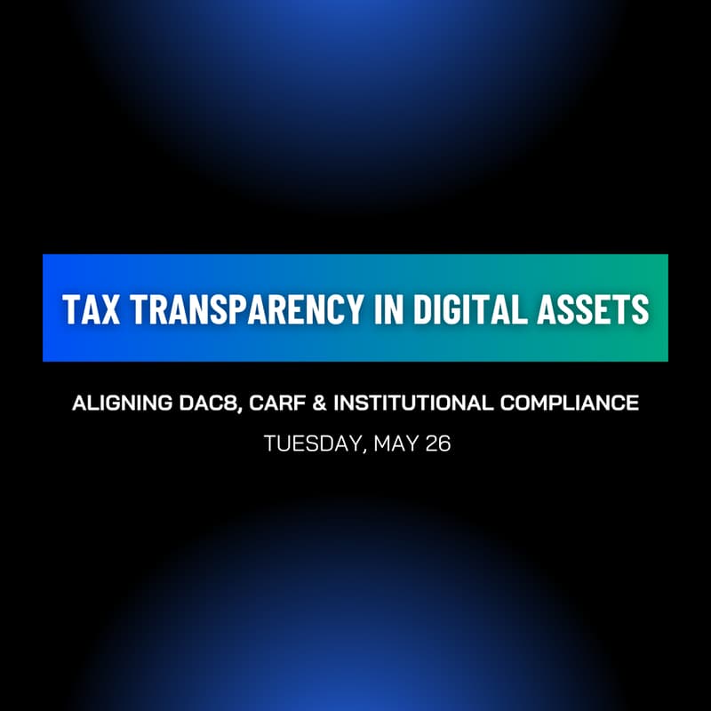 Cover Image for Tax Transparency in Digital Assets: Aligning DAC8, CARF & Institutional Compliance