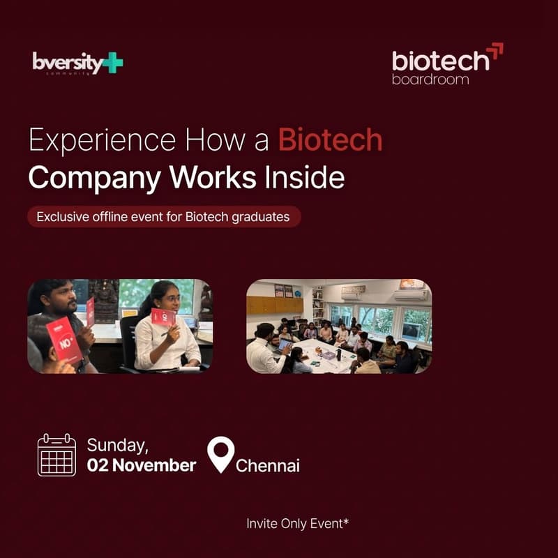Cover Image for Biotech Leadership Series: Biotech Boardroom - Chennai Chapter 03