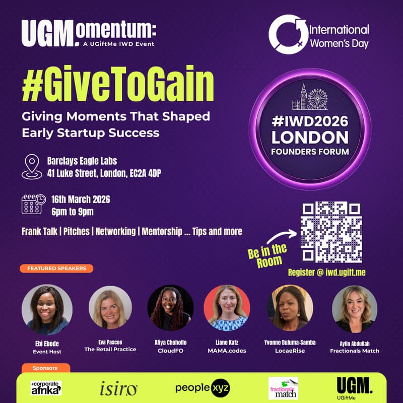 Cover Image for Momentum: Giving Moments That shaped Early Startup Success #IWD2026