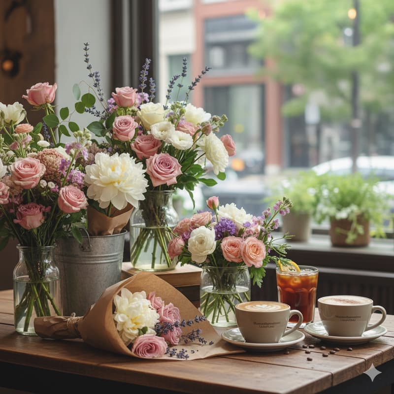 Cover Image for Lattes & Bouquets Flower Pop up with Warmer
