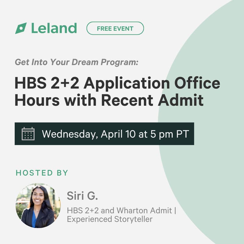 Cover Image for HBS 2+2 Application Office Hours + AMA with Recent Admit