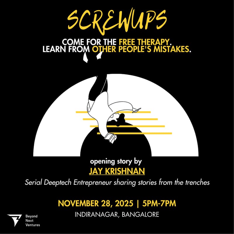 Cover Image for ScrewUps • Nov 28 • Bangalore